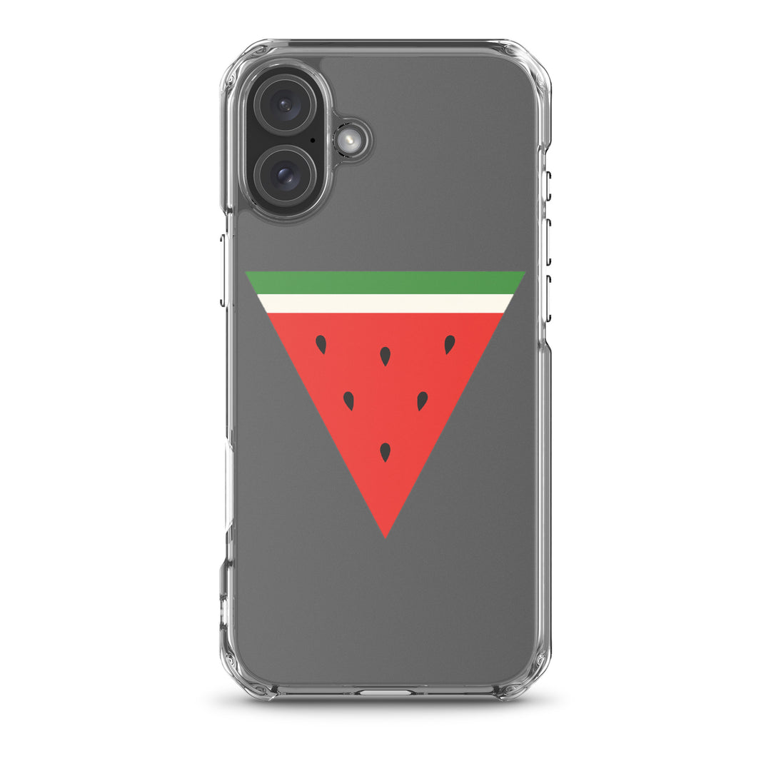 Triangle Watermelon - Clear Case for iPhone®, iPhone iPhone 16 Plus Case On Phone