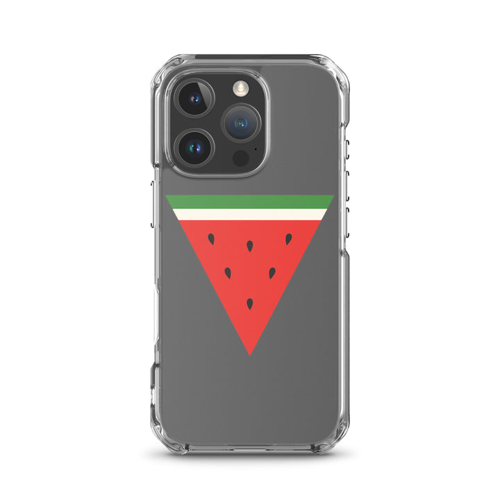 Triangle Watermelon - Clear Case for iPhone®, iPhone iPhone 16 Pro Case On Phone