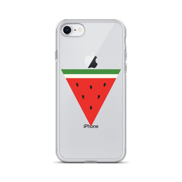 Triangle Watermelon - Clear Case for iPhone®, iPhone iPhone 7 8 Case On Phone