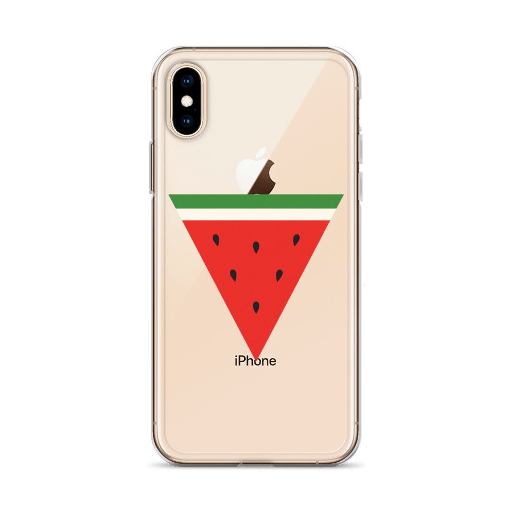 Triangle Watermelon - Clear Case for iPhone®, iPhone iPhone X Xs Case On Phone