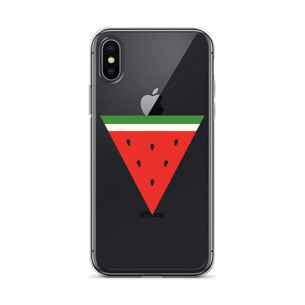 Triangle Watermelon - Clear Case for iPhone®, iPhone iPhone X Xs Case On Phone