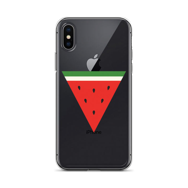 Triangle Watermelon - Clear Case for iPhone®, iPhone iPhone X Xs Case On Phone