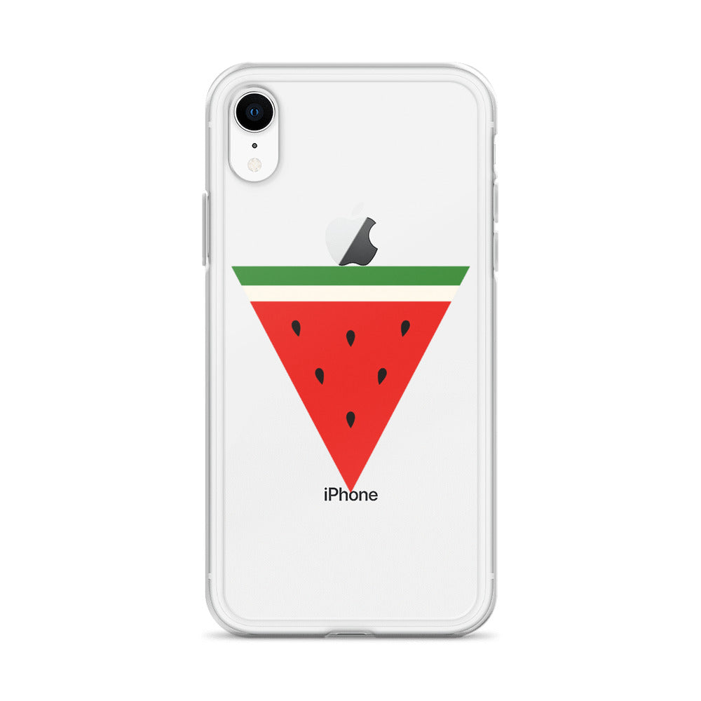 Triangle Watermelon - Clear Case for iPhone®, iPhone iPhone Xr Case On Phone