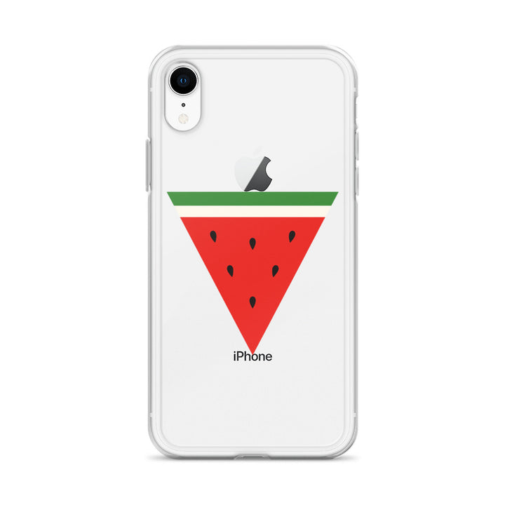 Triangle Watermelon - Clear Case for iPhone®, iPhone iPhone Xr Case On Phone