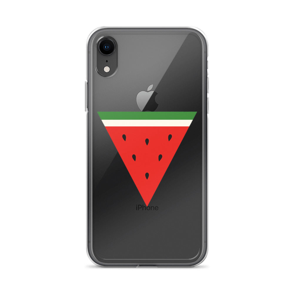 Triangle Watermelon - Clear Case for iPhone®, iPhone iPhone Xr Case On Phone