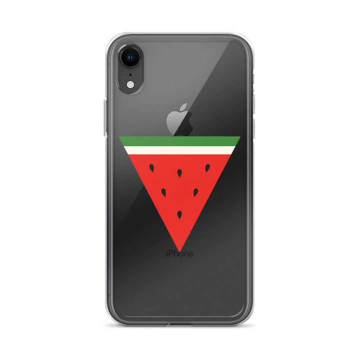 Triangle Watermelon - Clear Case for iPhone®, iPhone iPhone Xr Case On Phone