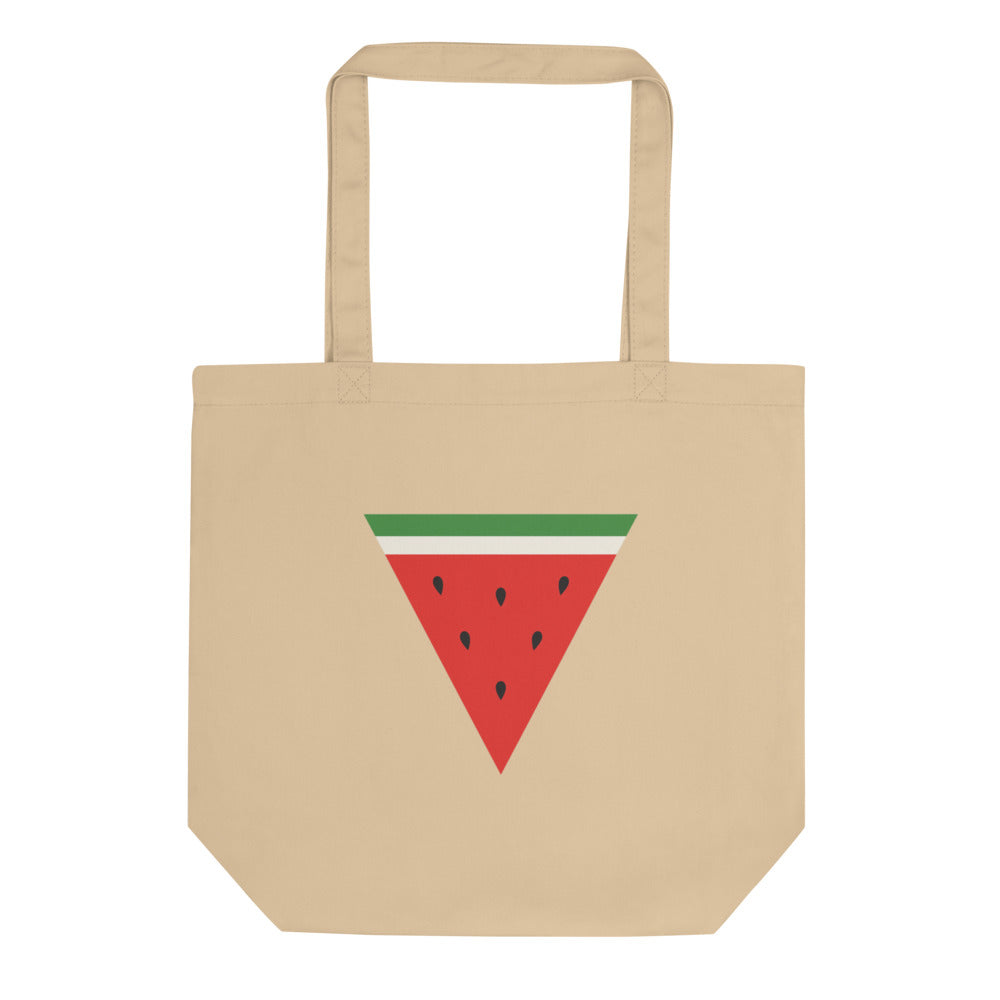 Triangle Watermelon - Eco Tote Bag, Eco Tote Bag Oyster