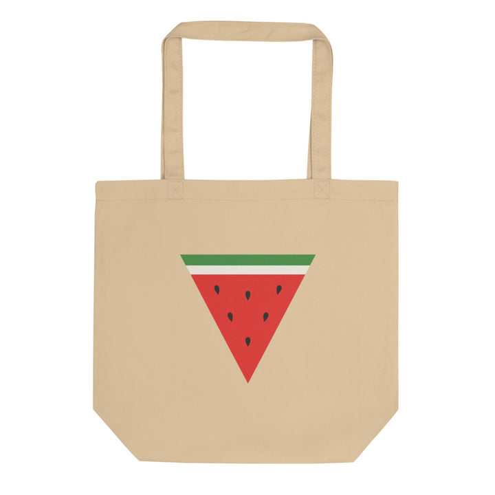 Triangle Watermelon - Eco Tote Bag, Eco Tote Bag Oyster