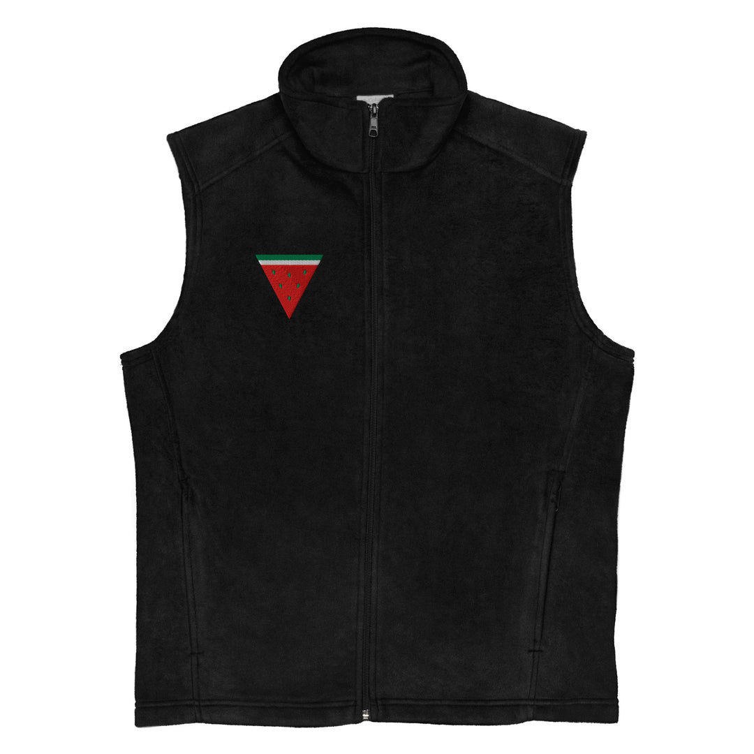 Triangle Watermelon - Men’s Columbia Fleece Vest, Mens Columbia Fleece Vest Black