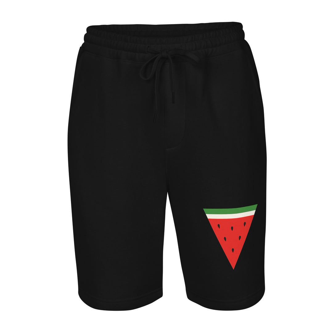 Triangle Watermelon - Men’s Fleece Shorts, Mens Fleece Shorts Black