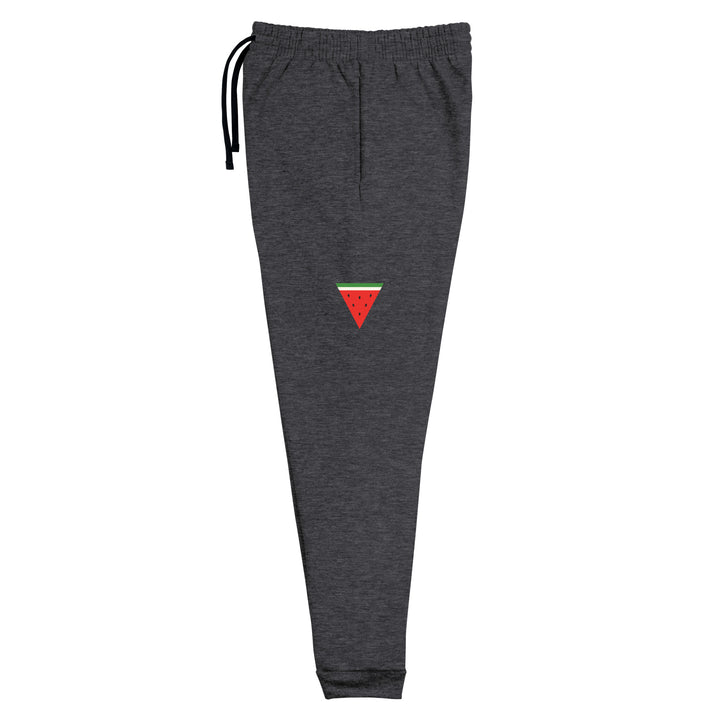 Triangle Watermelon - Men’s Joggers, Black Heather Left Leg