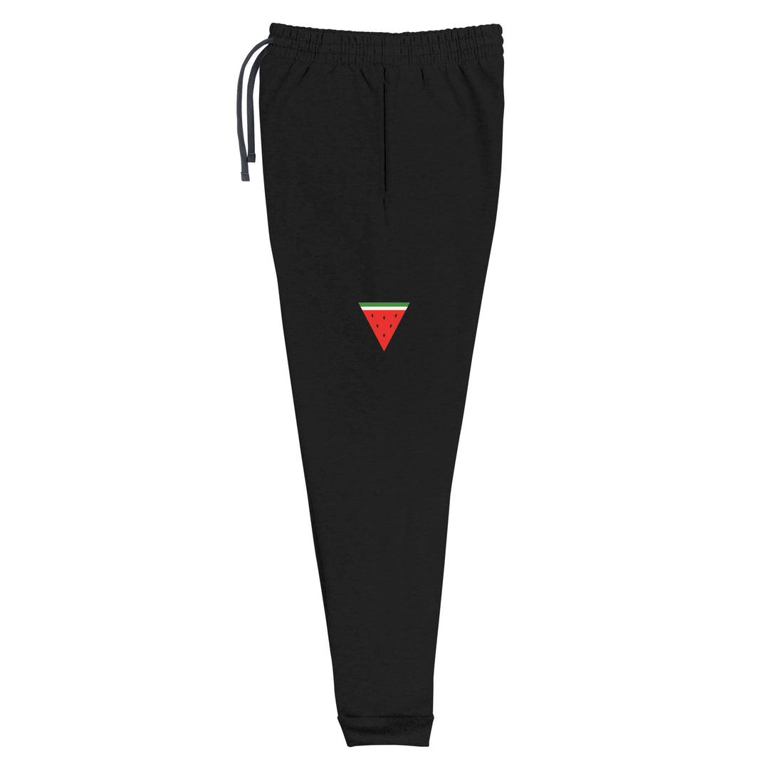 Triangle Watermelon - Men’s Joggers, Black Left Leg
