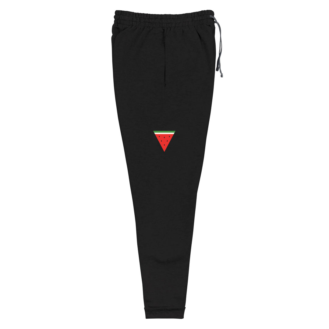 Triangle Watermelon - Men’s Joggers, Black Right Leg