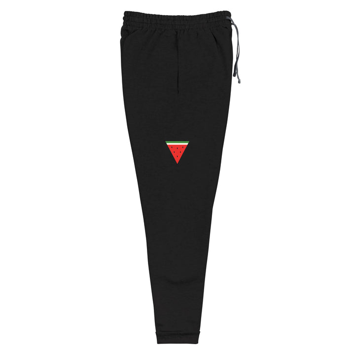 Triangle Watermelon - Men’s Joggers, Black Right Leg