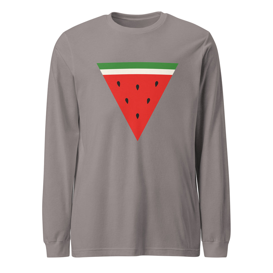 Triangle Watermelon - Men’s Long Sleeve Shirt, Storm