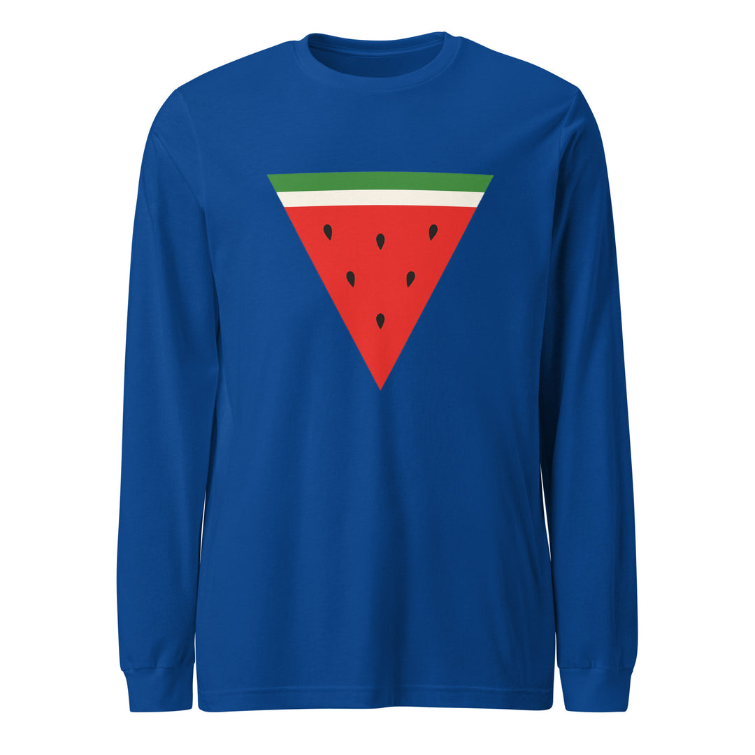 Triangle Watermelon - Men’s Long Sleeve Shirt, True Royal