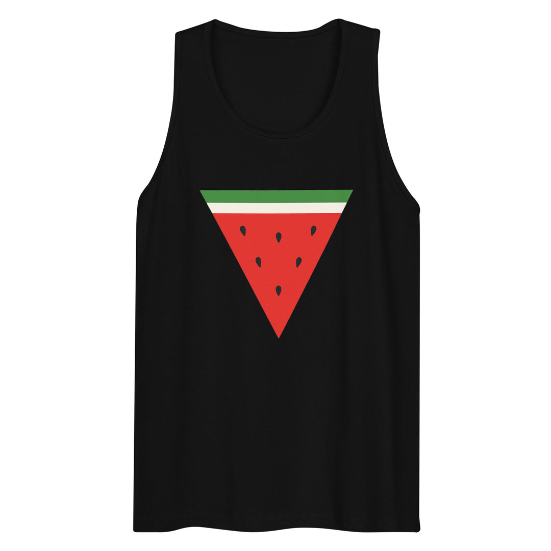 Triangle Watermelon - Men’s Premium Tank Top, Mens Premium Tank Top Black