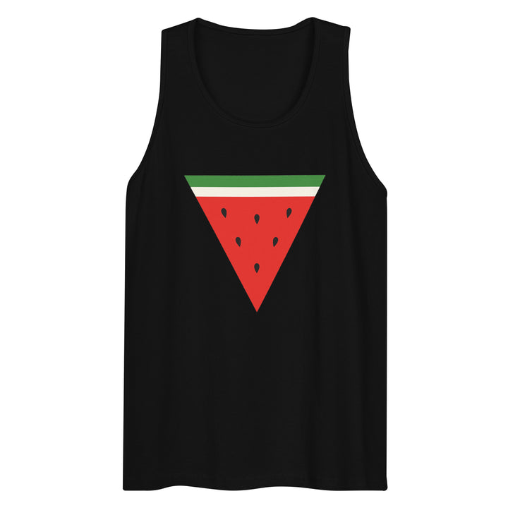 Triangle Watermelon - Men’s Premium Tank Top, Mens Premium Tank Top Black