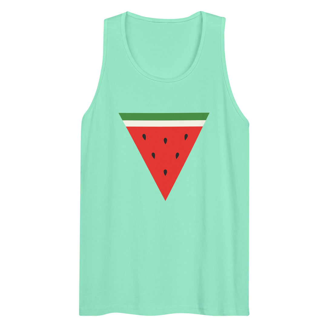 Triangle Watermelon - Men’s Premium Tank Top, Mens Premium Tank Top Mint