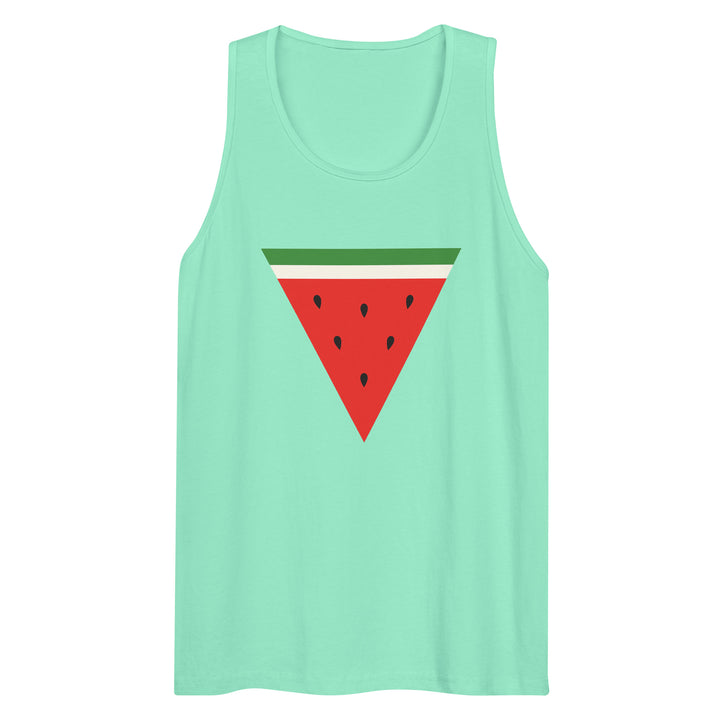 Triangle Watermelon - Men’s Premium Tank Top, Mens Premium Tank Top Mint