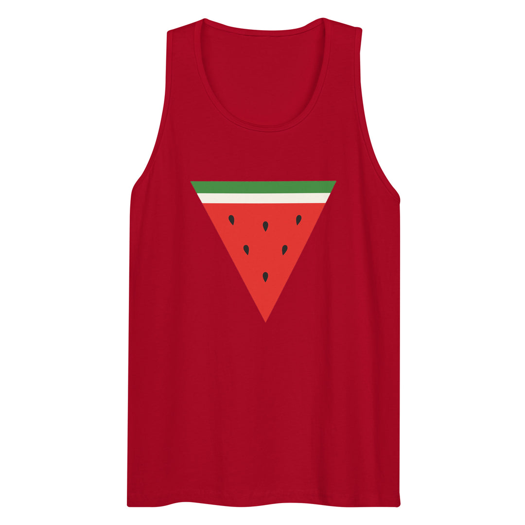 Triangle Watermelon - Men’s Premium Tank Top, Mens Premium Tank Top Red