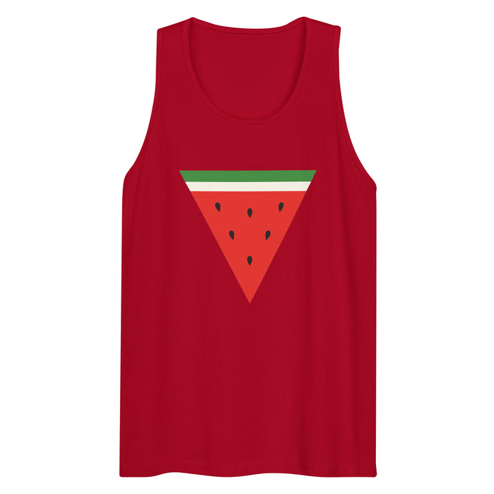 Triangle Watermelon - Men’s Premium Tank Top, Mens Premium Tank Top Red