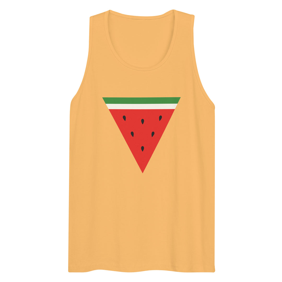 Triangle Watermelon - Men’s Premium Tank Top, Mens Premium Tank Top Squash