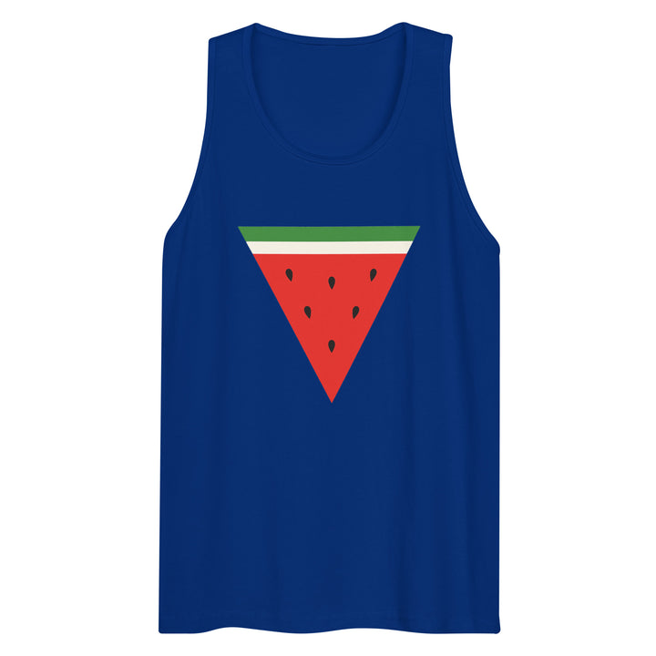 Triangle Watermelon - Men’s Premium Tank Top, Mens Premium Tank Top Team Royal