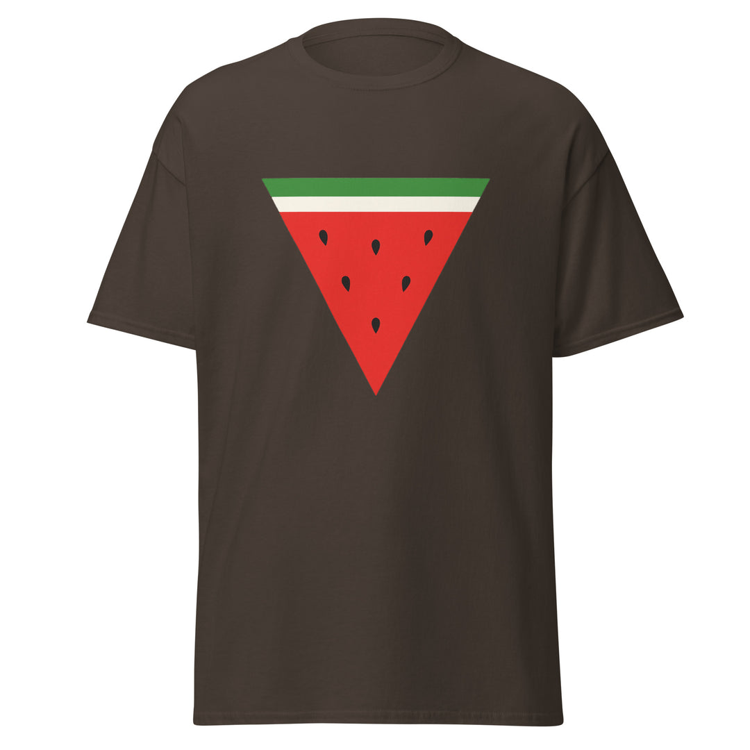 Triangle Watermelon - Men’s Classic Tee, Dark Chocolate