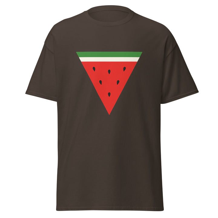 Triangle Watermelon - Men’s Classic Tee, Dark Chocolate