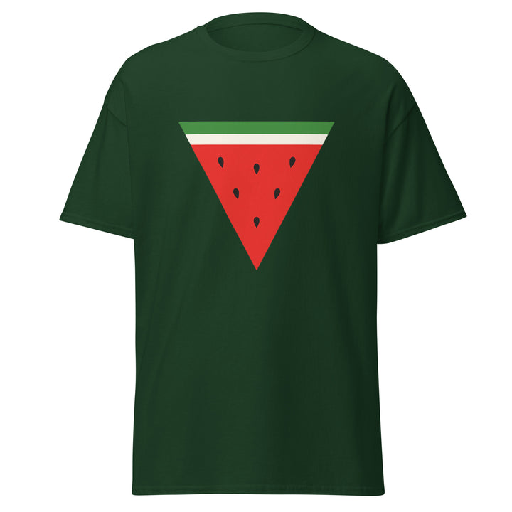Triangle Watermelon - Men’s Classic Tee, Forest Green