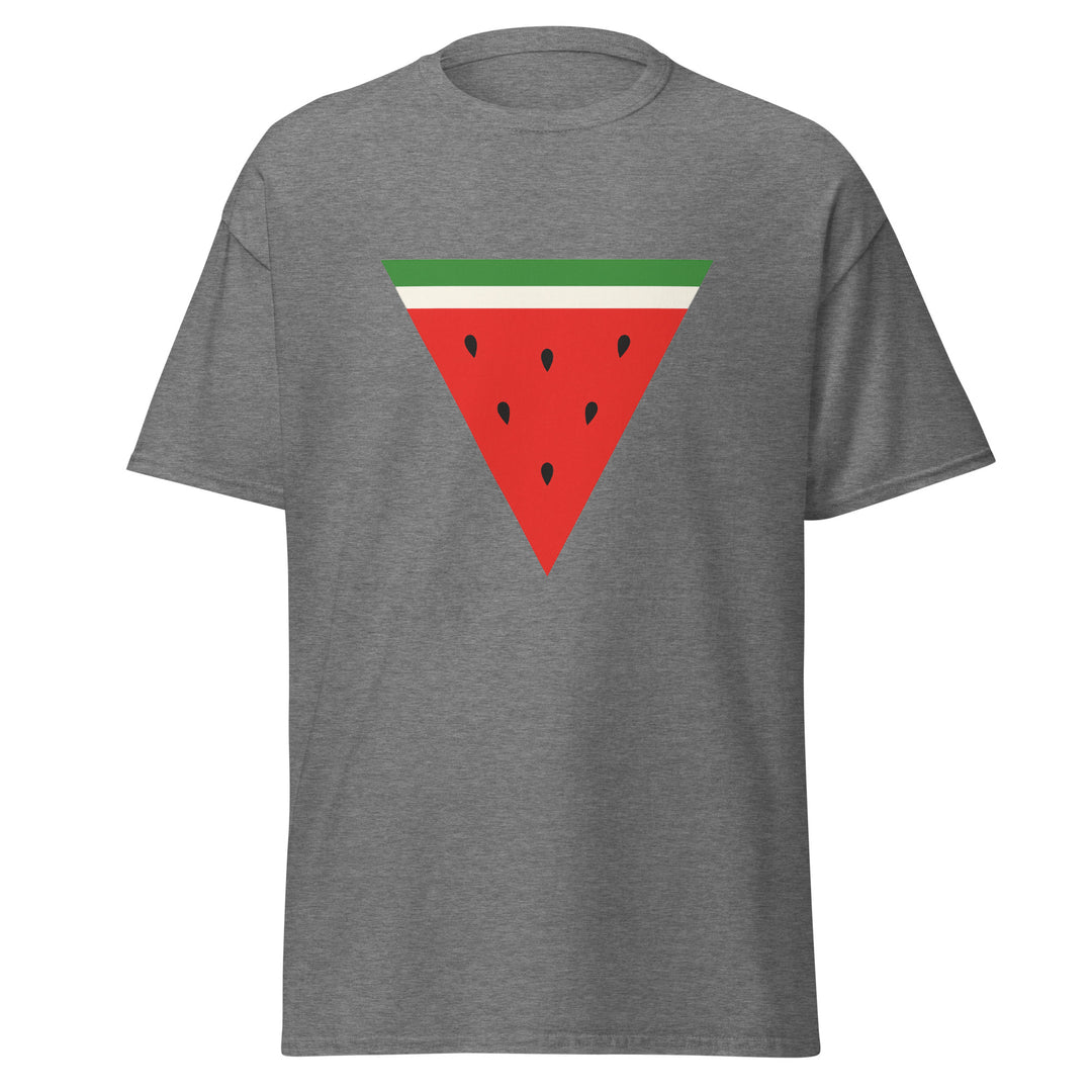 Triangle Watermelon - Men’s Classic Tee, Graphite Heather
