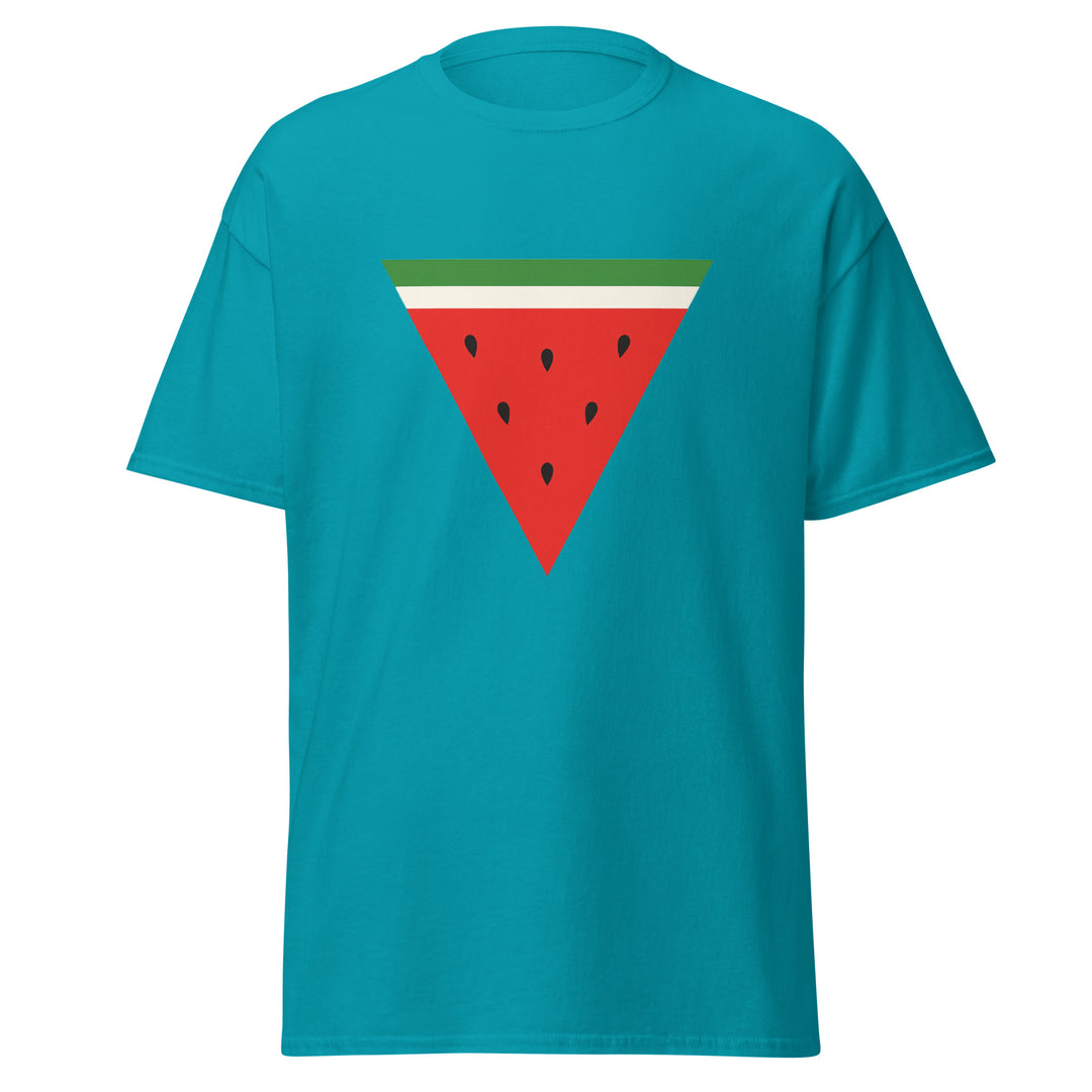Triangle Watermelon - Men’s Classic Tee, Tropical Blue