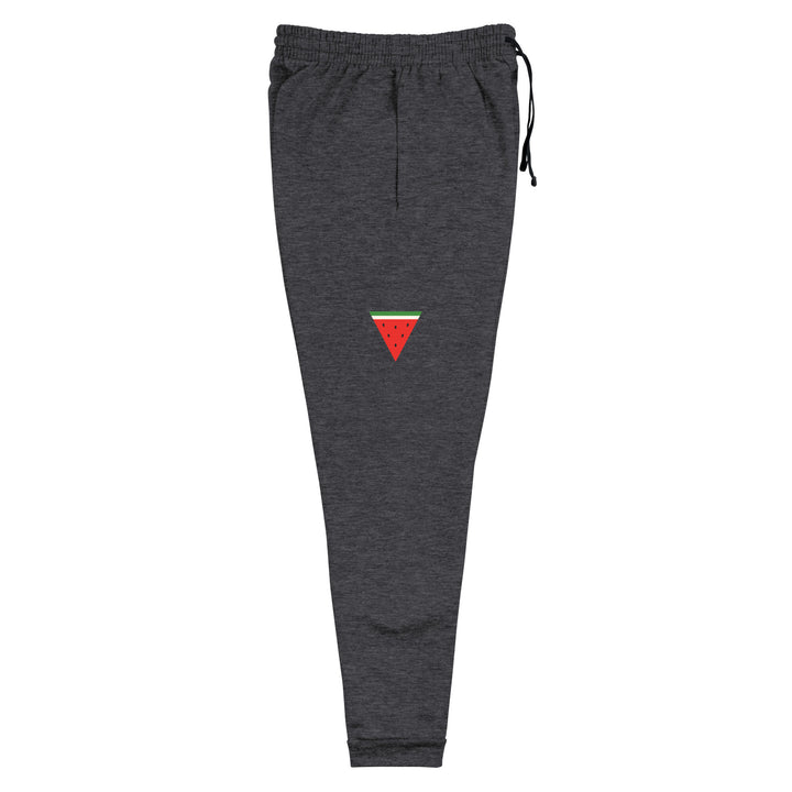 Triangle Watermelon - Women Joggers, Black Heather Right Leg