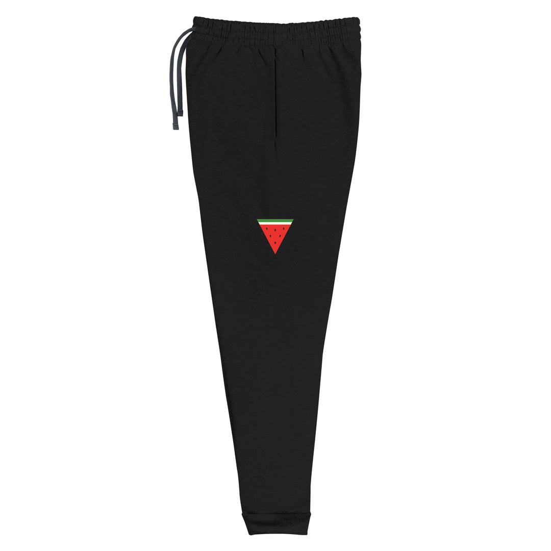 Triangle Watermelon - Women Joggers, Black Left Leg