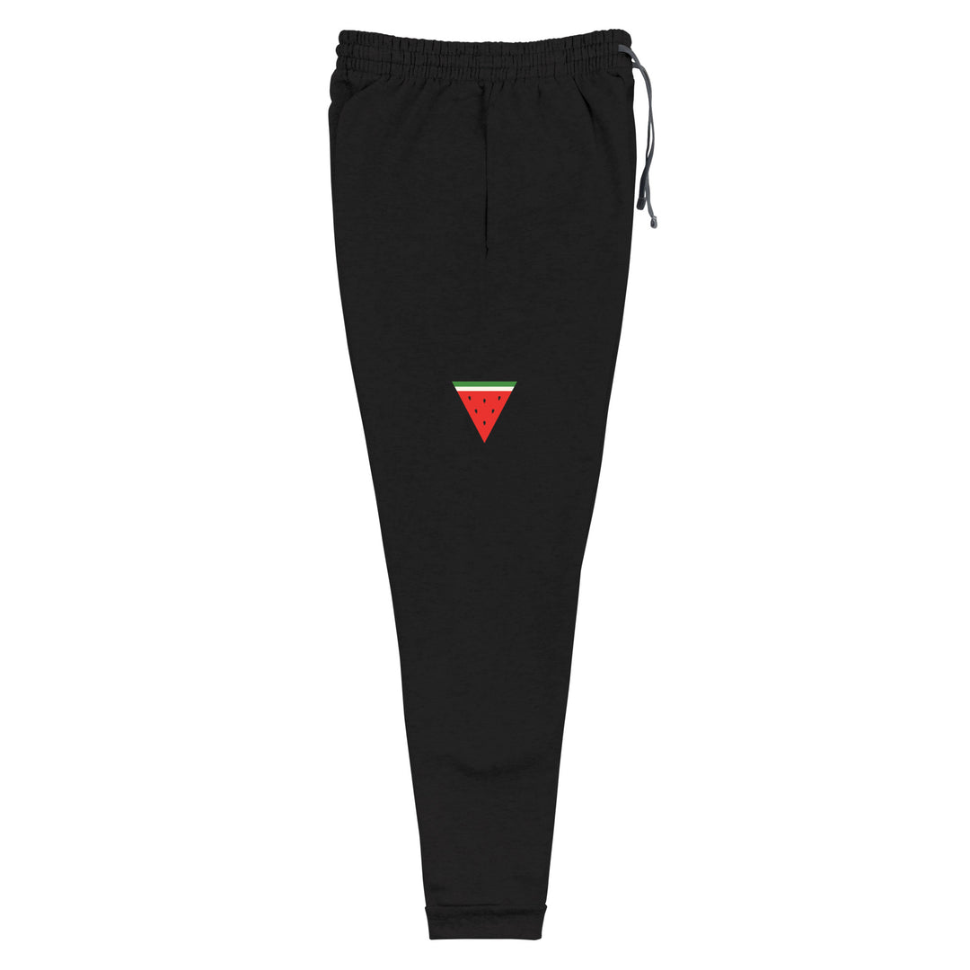 Triangle Watermelon - Women Joggers, Black Right Leg