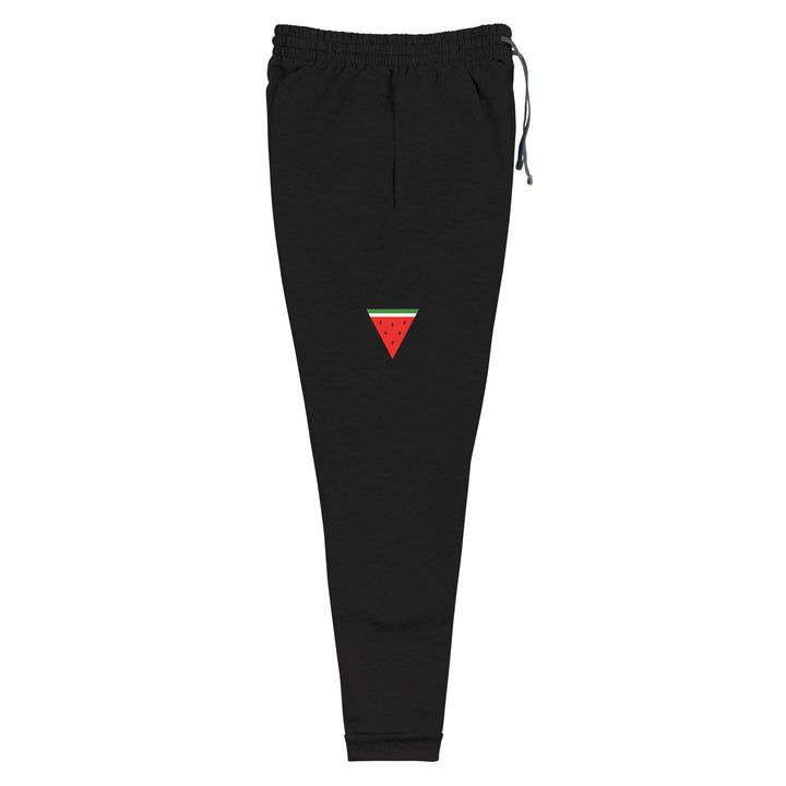 Triangle Watermelon - Women Joggers, Black Right Leg