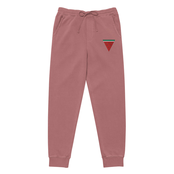 Triangle Watermelon - Women Pigment-Dyed Sweatpants, Pigment Dyed Sweatpants Pigment Maroon