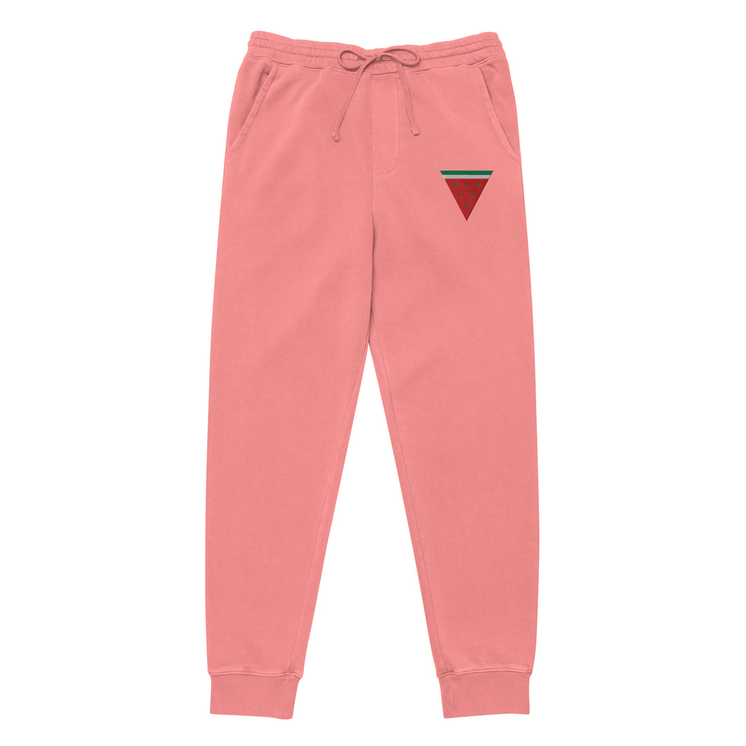 Triangle Watermelon - Women Pigment-Dyed Sweatpants, Pigment Dyed Sweatpants Pigment Pink