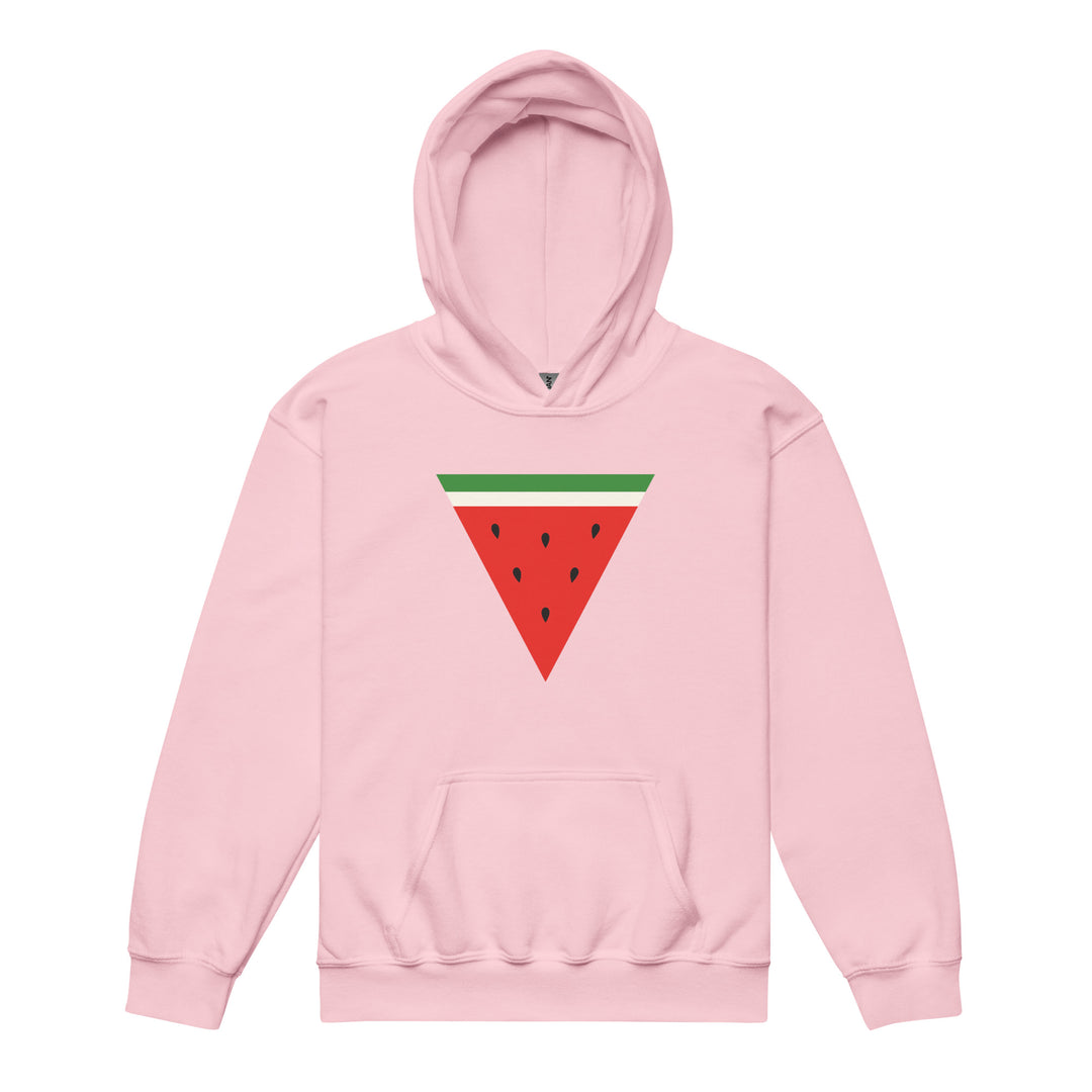 Triangle Watermelon - Youth Heavy Blend Hoodie, Light Pink
