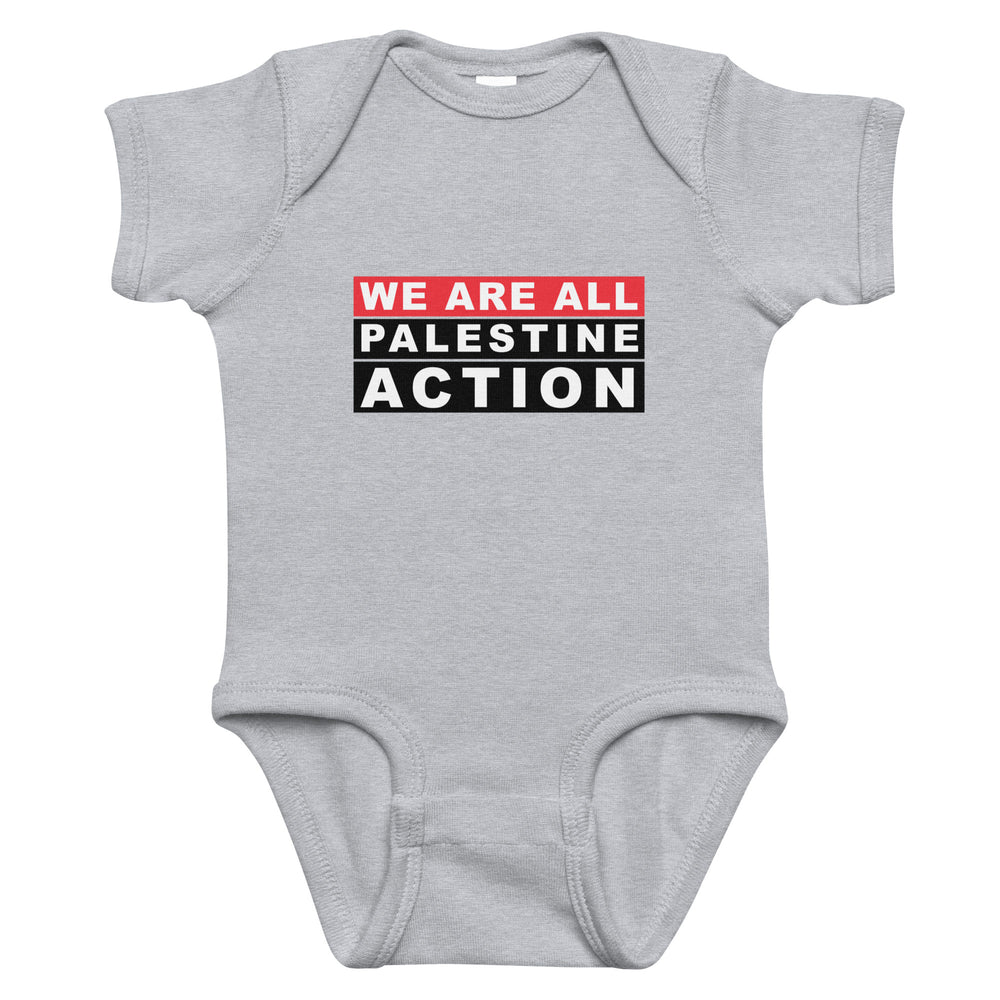 We Are All Palestine Action - Baby Bodysuit, Heather