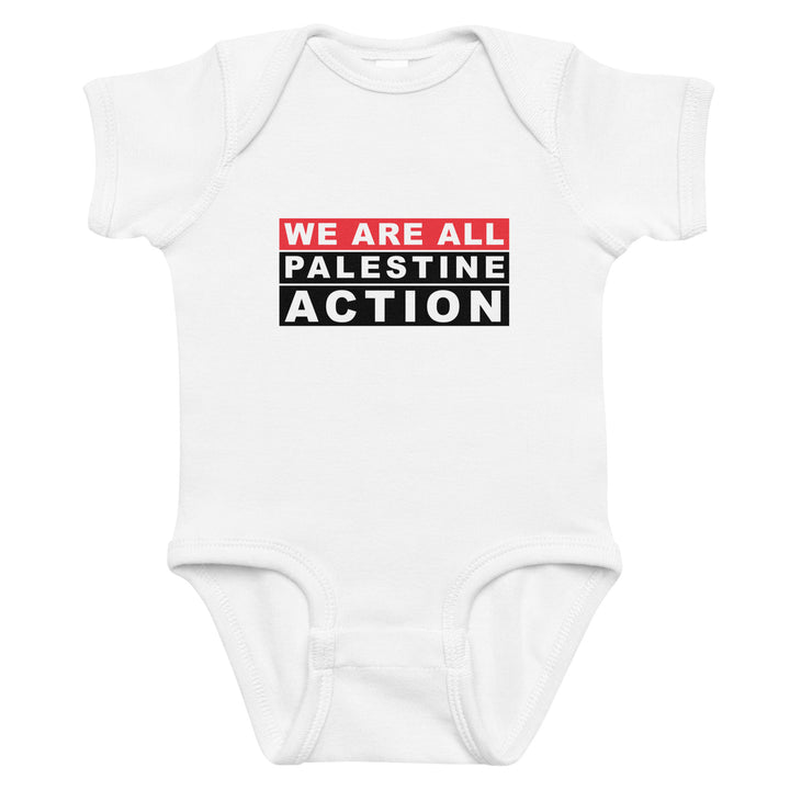 We Are All Palestine Action - Baby Bodysuit, White