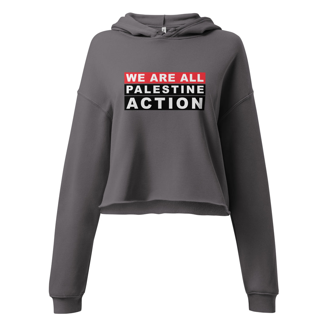 We Are All Palestine Action - Crop Hoodie, Womens Cropped Hoodie Storm