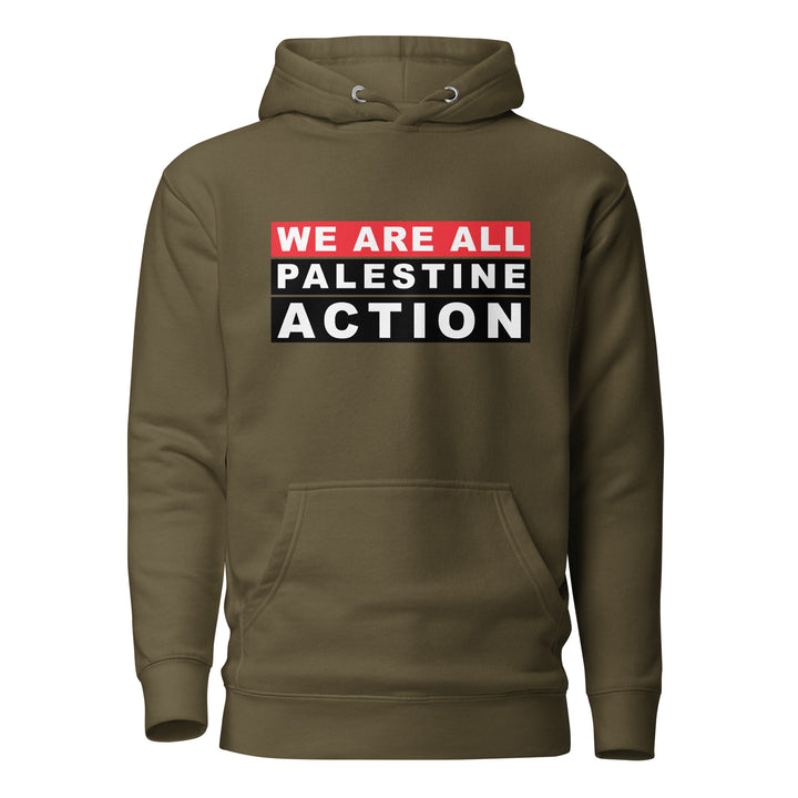 We Are All Palestine Action - Men’s Hoodie, Cotton Heritage M2580 I Unisex Premium Pullover Hoodie Military Green