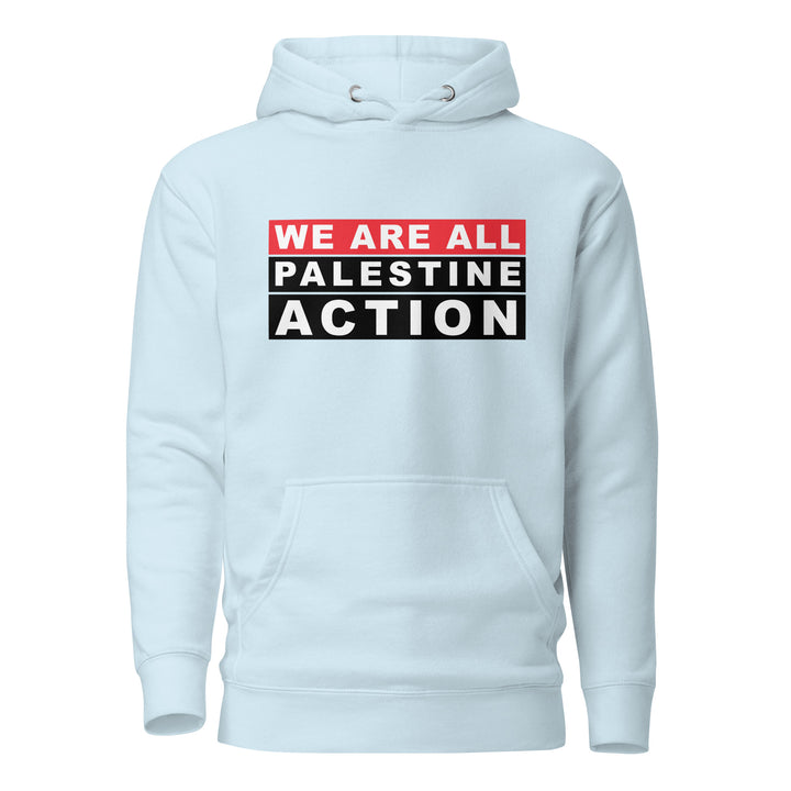 We Are All Palestine Action - Men’s Hoodie, Cotton Heritage M2580 I Unisex Premium Pullover Hoodie Sky Blue