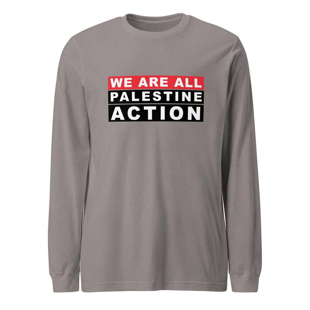 We Are All Palestine Action - Men’s Long Sleeve Tee, Storm