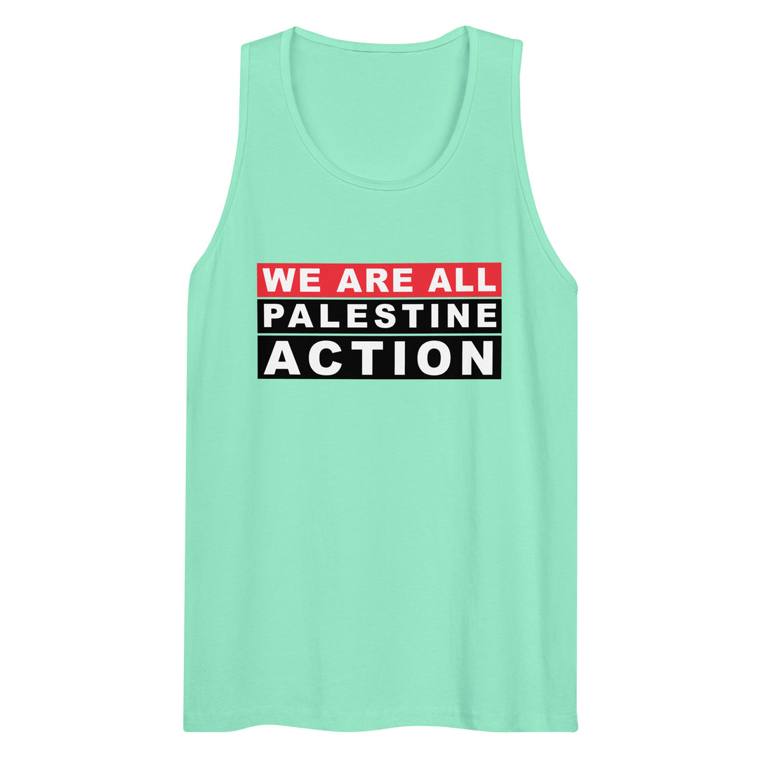 We are all Palestine Action - Men’s Premium Tank Top, Mens Premium Tank Top Mint