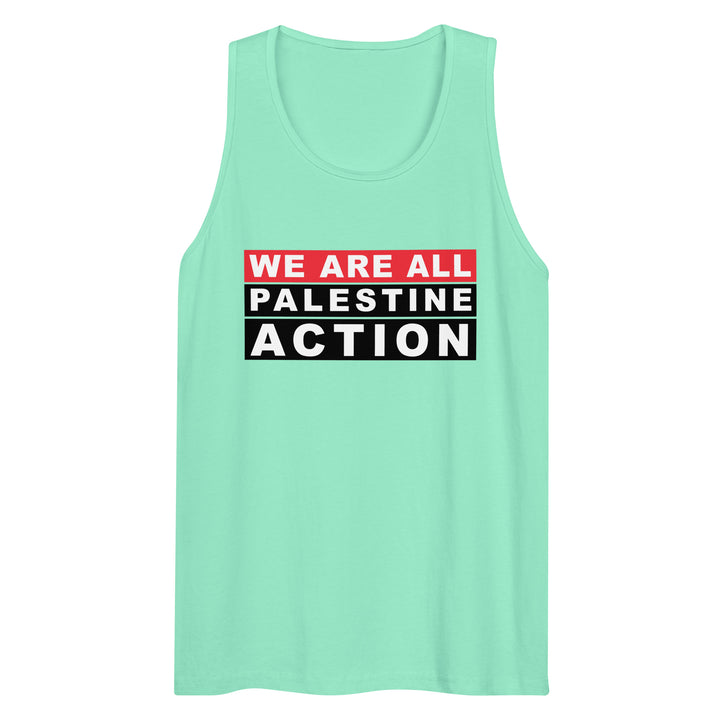 We are all Palestine Action - Men’s Premium Tank Top, Mens Premium Tank Top Mint