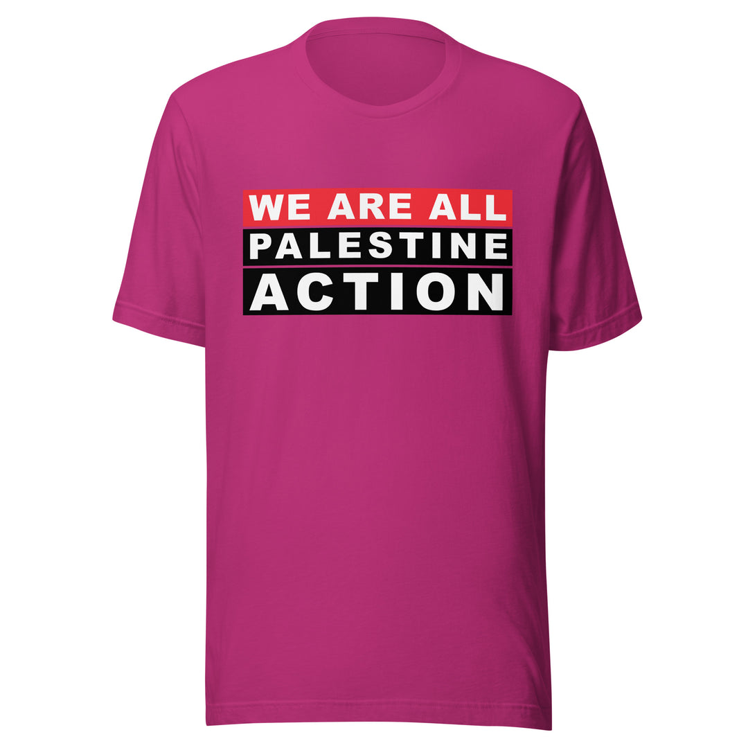 We Are All Palestine Action - Men’s T-Shirt, T Shirt Berry