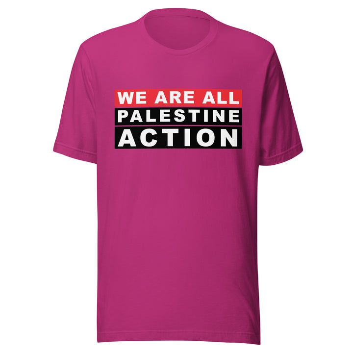 We Are All Palestine Action - Men’s T-Shirt, T Shirt Berry